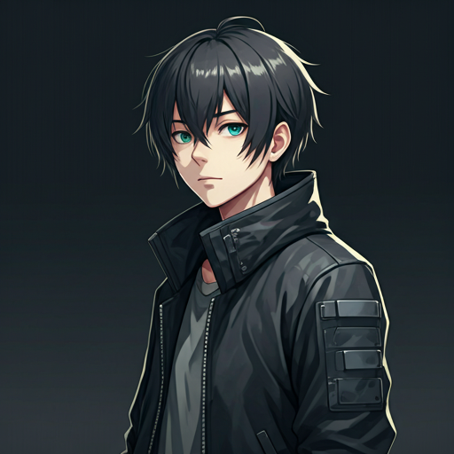 Cyberpunk anime style character