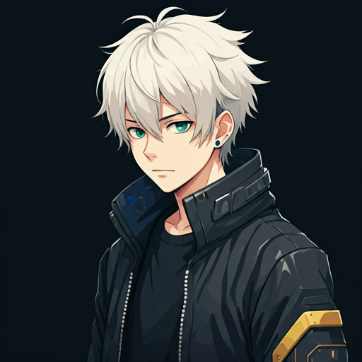 Cyberpunk anime boy
